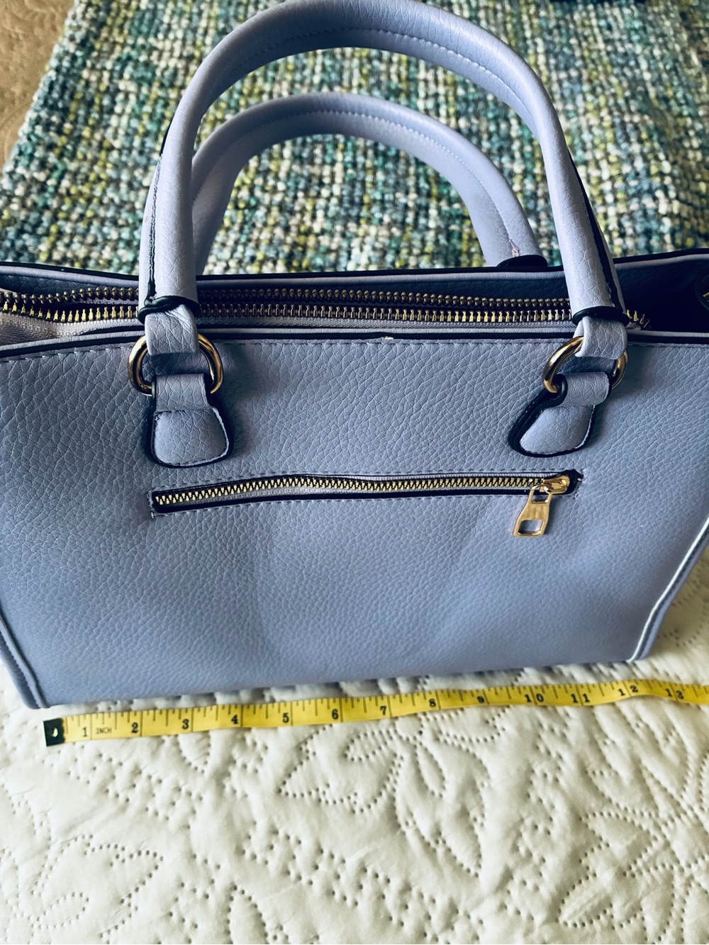 Lavendar Satchel with Gold Hardware - Picture 2 of 7